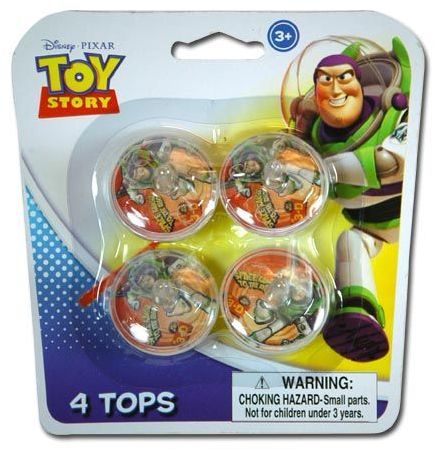 Disney Toy Story 4Pk Mini Spinning Tops Case Pack 24