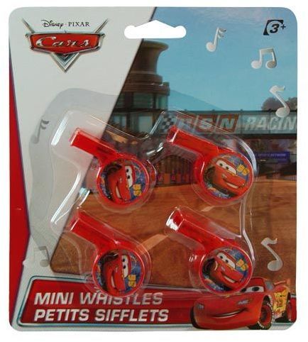 Disney Cars 4Pk Mini Toy Whistle Case Pack 24