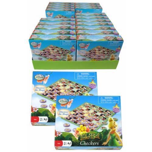 Tinkerbell 6.5""X5.5""X1.5"" Boxed Checkers Case Pack 24