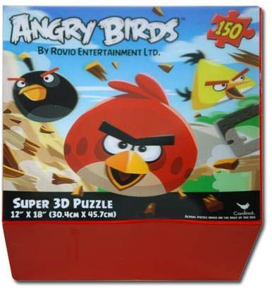 Angry Birds 8X8 3D 150Pc Lenticular Puzzle Case Pack 6