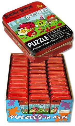 Angry Birds Mini Tin Kids Fun Puzzles Case Pack 36