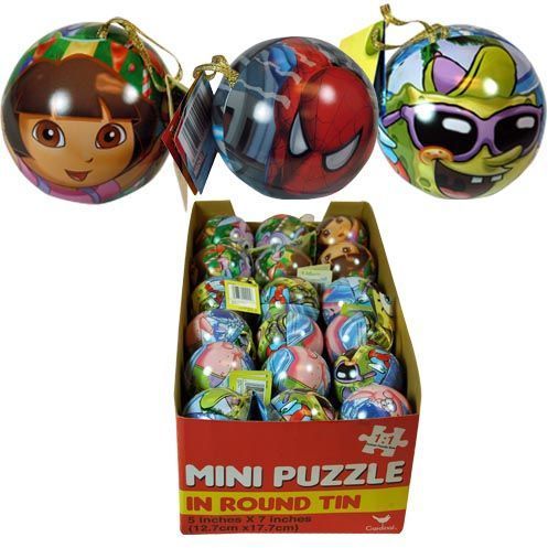 Nick & Marvel Mini Puzzle Tins Dora Sponge Spider Case Pack 36