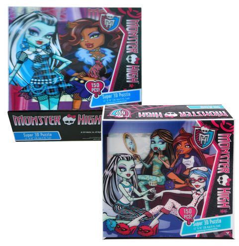 Monster High 8X8 3D 150Pc Lenticular Puzzle Case Pack 6