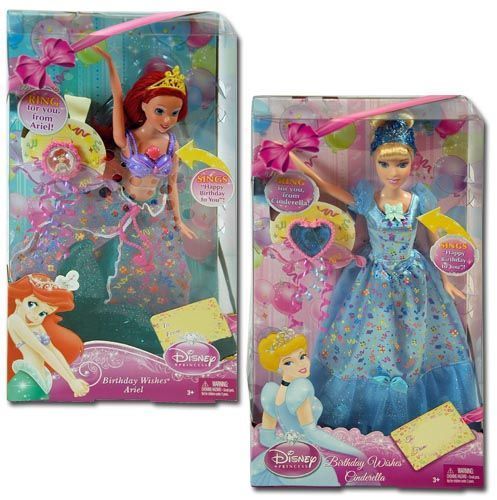 Mattel Disney Princess Birthday Wishes Doll Case Pack 4