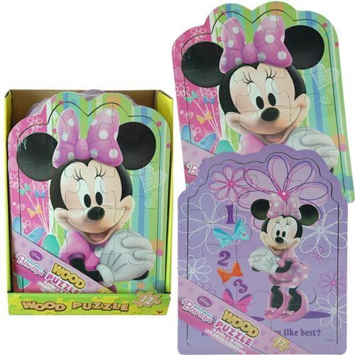 Disney Minnie Mouse Shaped Wood Puzzles Case Pack 12