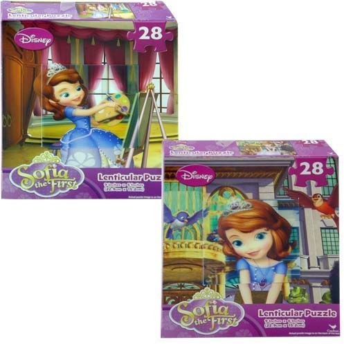 Disney 28 Pc Sofia The First Lenticular Puzzle Case Pack 24