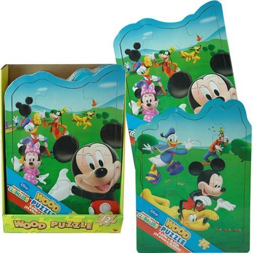 Disney Mickey Mouse Shaped Wood Puzzles Case Pack 12