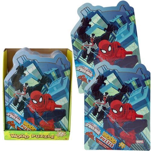 Spiderman Shaped Wood Puzzles Case Pack 12