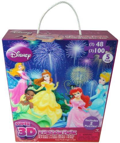 Disney Tink Princess Bell And Ariel 5Pk Puzzle Case Pack 6