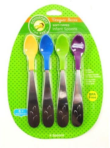 Comforts Soft Tipped Infant Spoon 4 Count Case Pack 36