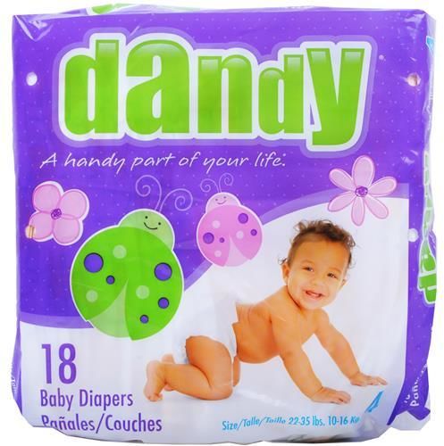 Dandy Large Baby Diapers Size 4 (22-35 lbs) Case Pack 12