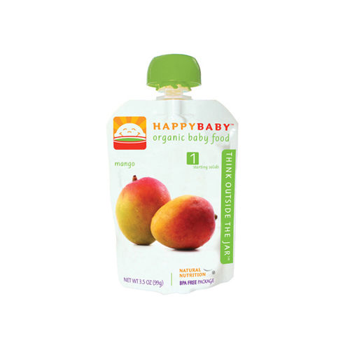 Happy Baby Organic Baby Food Stage 1 Fresh Mango - 3.5 oz - Case of 16