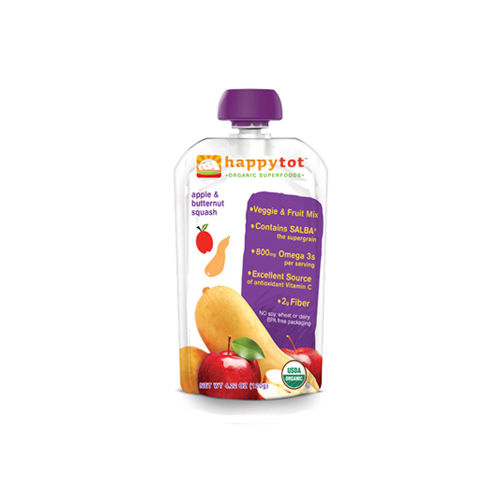 Happy Baby HappyTot Organic Superfoods Apple and Butternut Squash - 4.22 oz - Case of 16
