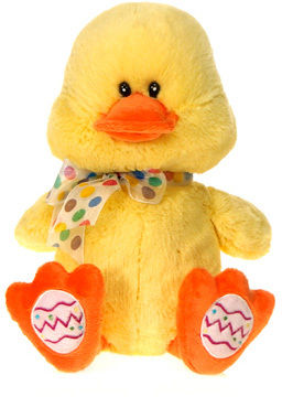 11"" Sitting Duck W/Easter Egg Trim - Case Pack 12