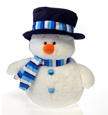 10"" Snowman W/Top Hat & Scarf Case Pack 12