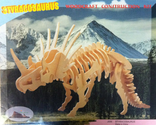 Styracosaurus Dinosaur Woodcraft Construction Kit Case Pack 15