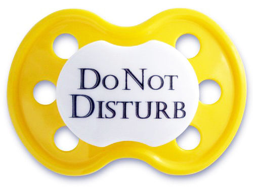 BooginHead Do No Disturb Yellow Pacifier