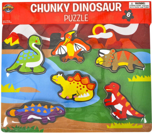 6Pc Dino Theme Chunky Puzzle
