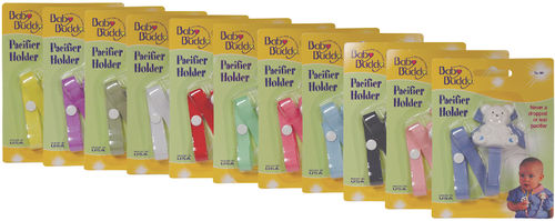 Bear Pacifier Holder Assorted Colors Case Pack 72