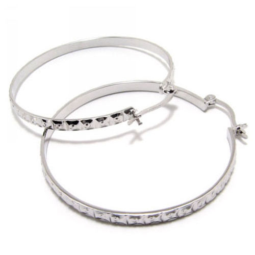 Hoop Ring Styled 925 Sterling Silver Earrings for Ladies