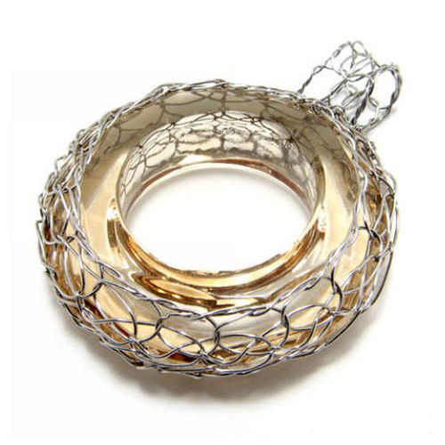 Circle Swarovski Crystal 925 Silver Pendant Jewelry Necklace