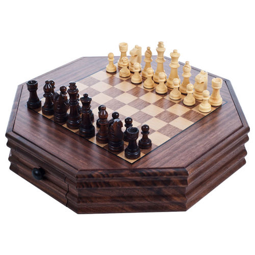 Trademark Games&#8482; Octagonal Chess and Checkers Set