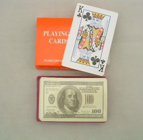 $100 Bill Playing Cards Case Pack 96