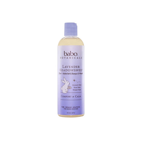 Babo Botanicals 3 in 1 Bubble Bath and Shampoo and Wash Lavender Meadowsweet - 13.5 fl oz