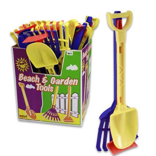 Sand Tools 3 Piece Shovel, Rake and Hoe Case Pack 12