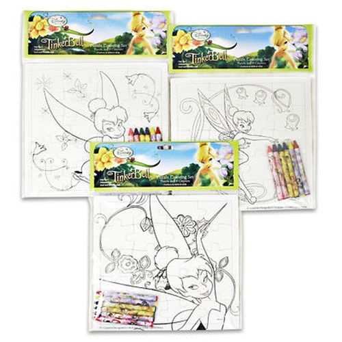 Tinkerbell Puzzle Set, 20 Piece and 6 Crayons Case Pack 36
