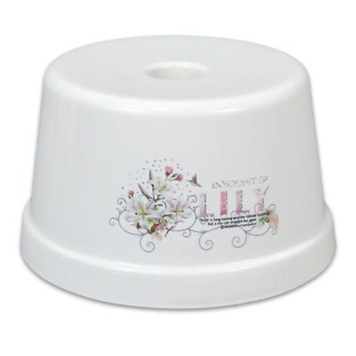 Round Lily Plastic Stool, 6"" Case Pack 36