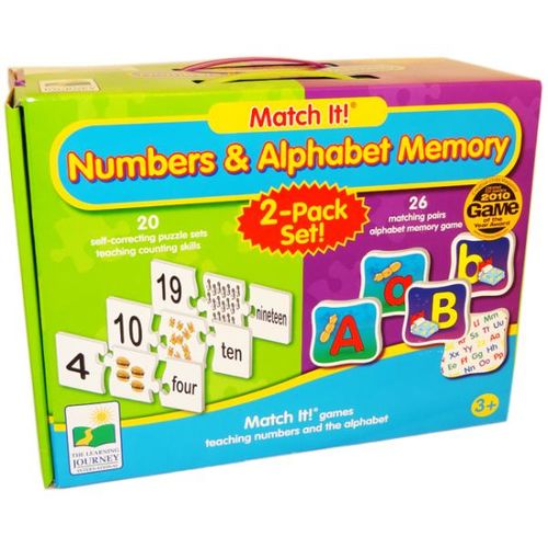 Match It! Numbers & Alphabet Memory 2-Pack Set