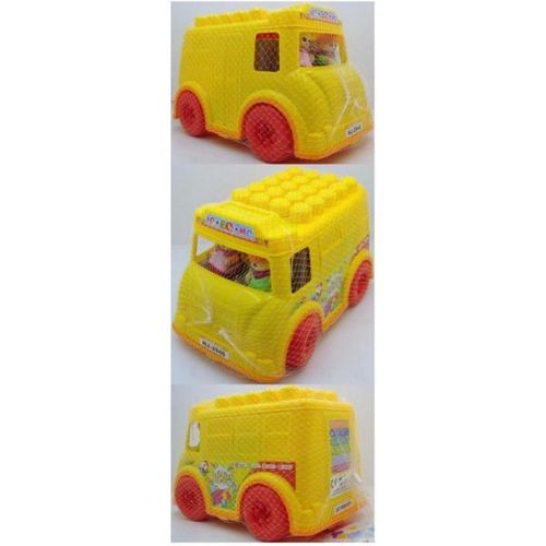 Colorful Building Blocks - School Bus