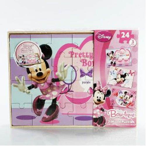 Minnie Mouse Bow-tique 3 Wood Puzzles