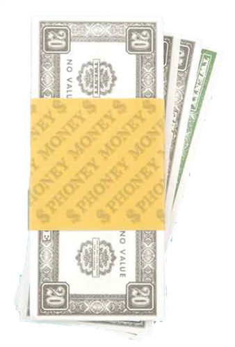 Novelty Phoney Money- $20 50/Pack Case Pack 5