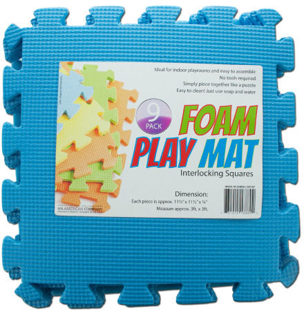 9-Pack Interlocking Foam Play Mat Case Pack 24