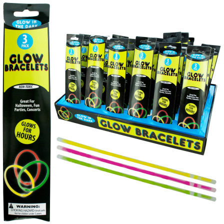 3-Pack Glow Bracelets Case Pack 144