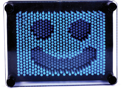 3.75""X5"" Blue Pin Art