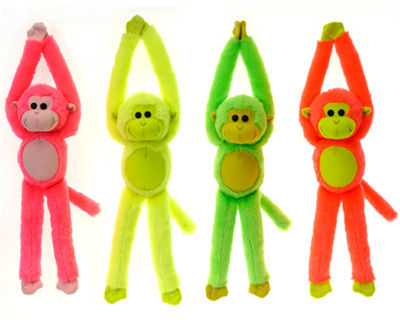 13"" 4 Asst. Neon Color Long Arm Monkeys Case Pack 36