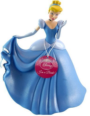 Disney Cinderella 11""x7""x2.25"" Molded Coin Bank Case Pack 4