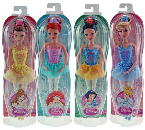 Mattel 13""x4""x2""?Disney Ballerina Princess Doll Case Pack 12