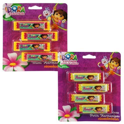 Dora The Explorer 7""x6""x.25""?4Pk Mini Harmonica Case Pack 24