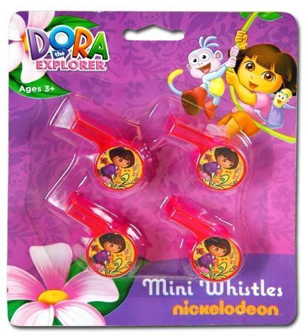 Dora The Explorer 7""x6""x1"" 4Pk Mini Toy Whistle Case Pack 24