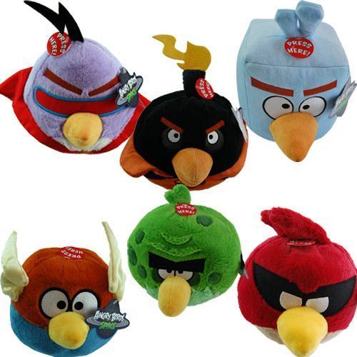 Angry Birds Space 8"" Plush Pillow Dolls 6 Styles Case Pack 24