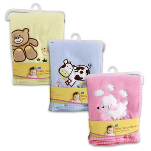 Baby Blanket 39.25 Inches With Embroidery Case Pack 24