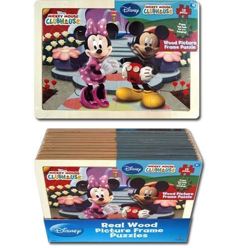 Mickey & Minnie Inlay Wood Puzzles Case Pack 12