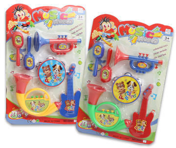 6 Pc Plastic Musical Instrument Set Case Pack 24