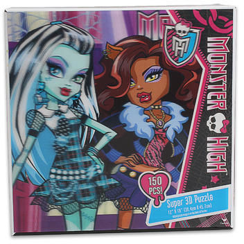 150Pc 3D Monster High Puzzle Lenticular Case Pack 6