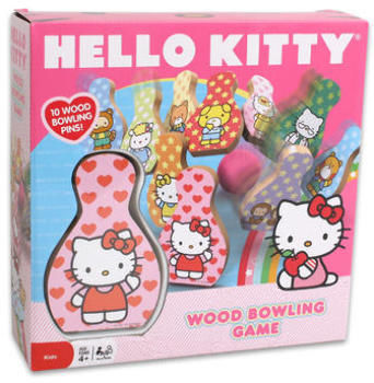 Hello Kitty Bowling Game 10 Wood Pins Case Pack 6