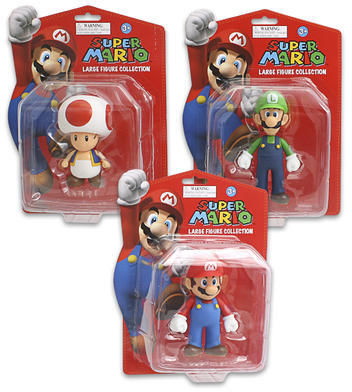 Super Mario 4.5"" Figurines Assortment Case Pack 6